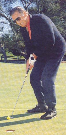 Golfing Vic in 1987